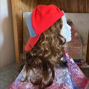 Hat wig. Blonde Auburn color